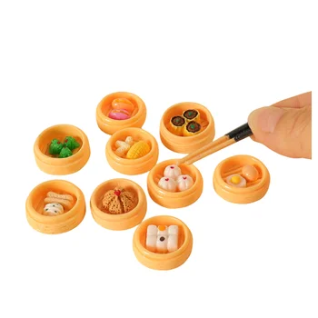 1 комплект 1:12 Кукольный мини-китайский набор для завтрака, модель кухни, кухонные принадлежности для украшения кукольного домика, детские игрушки для ролевых игр