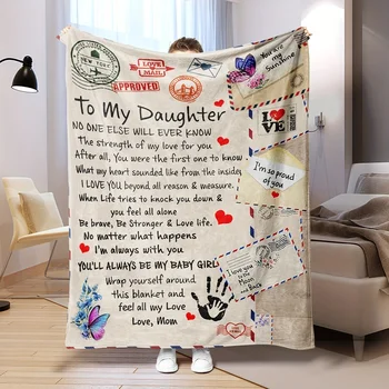 1 шт. Одеяло Для моей Дочери, Конверт с Рисунком 