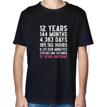 12th Birthday 12-летние забавные футболки с рисунком харадзюку, футболки унисекс с коротким рукавом, летняя модная мужская одежда,
