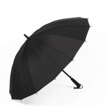 16-костяной автоматический прямой зонт с длинной ручкой rainbow, ветрозащитный мужской зонт