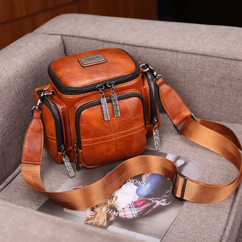 2023 Классическая винтажная сумка Женская модная сумка через плечо с камерой большой емкости