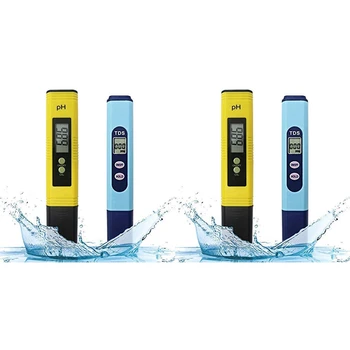 2X Измеритель качества воды, Ph-метр Tds Meter 2 В 1 Комплект С Диапазоном измерения 0-14,00 Ph И 0-9990 Ppm Для Гидропоники