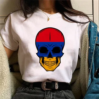armenia Tee женская дизайнерская футболка с комиксами Y2K top girl 2000-х, забавная одежда