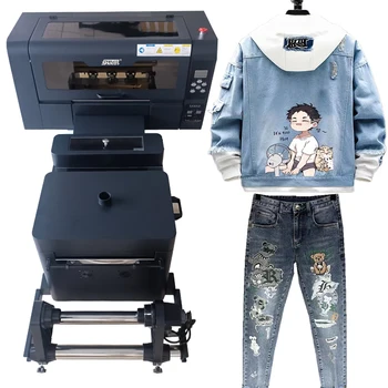 Dtf принтер all in one shake powder head xp600 impresora dtf a3 30 см принтер для печати одежды на пэт-пленке, машина для печати футболок