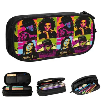 Fun Tokio Hotel Bill Kaulitz Винтажный пенал для карандашей, ручки Для детей, большие сумки для хранения, Школьные подарки для студентов, канцелярские принадлежности