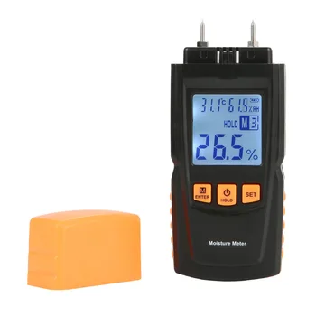 GM610 Цифровой ЖК-дисплей, измеряющий влажность древесины, гигрометр, измерительный инструмент, Тестовая сосна, съемный для проверки влажности древесины