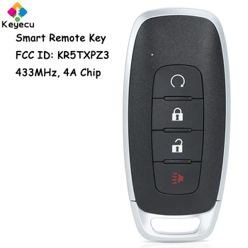 KEYECU Smart Remote Автомобильный Ключ С 4 Кнопками 433 МГц 4A Чип для Nissan Pathfinder Rogue Kicks 2022-2024 Брелок KR5TXPZ3 285E3-6RA5A