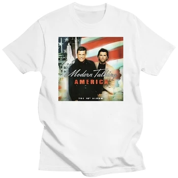 Modern Talking - Америка, обложка альбома, 2001, футболка DTG, летняя модная футболка с короткими рукавами, бесплатная доставка