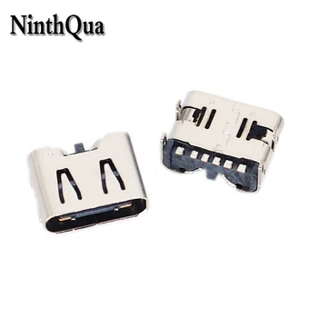 NinthQua 2шт Разъем TYPE-C 6P SMD с высоким током, быстрый USB 3.1 с 4 фиксированными контактами, сварной разъем 