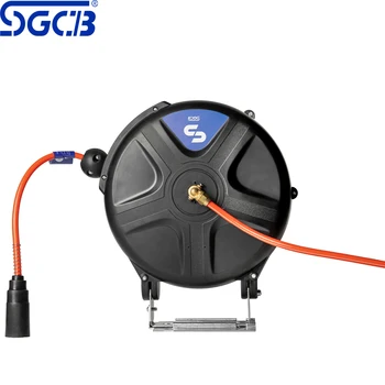 SGCB Автоматическая Выдвижная катушка для воздушного шланга Закрытая катушка для шланга воздушного компрессора 33 Фута Гибридный полимерный шланг для автомойки в мастерской