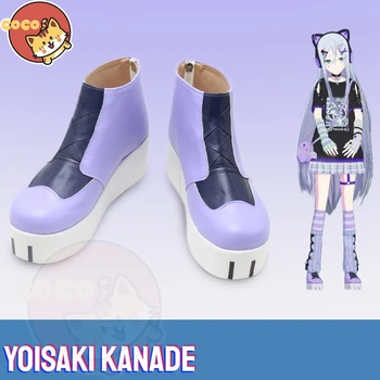 Yoisaki Kanade Косплей Обувь Project Sekai Yoisaki Kanade Dark Decora Косплей Обувь для девочек-кошек Унисекс Обувь для ролевых игр CoCos
