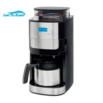 автоматическая кофеварка для свежего помола и заваривания большой емкости, одинарная кофеварка с кофемолкой