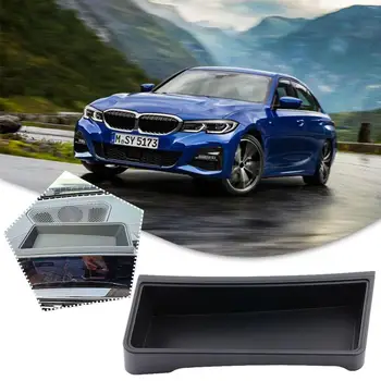 Аксессуары для интерьера ABS Центральная консоль Автомобиля Навигационный экран Ящик для хранения BMW 3 Серии G20 Рестайлинг 2022 2023 Черный E6M4