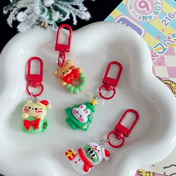 Аниме Sanrio Kawaii Рождественский Брелок Мультфильм Hello Kitty My Melody Kuromi Cinnamonroll Подвеска Украшение Праздничный Подарок