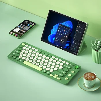 Беспроводная Клавиатура Bluetooth, Трехрежимная Бесшумная Платная Комбинированная Клавиатура и Мышь для Компьютера, Ноутбука, Настольного ПК, Планшета