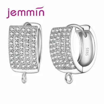Большие серьги-кольца с широкой лентой, микроинстекление из хрусталя, модные ювелирные изделия из стерлингового серебра 925 пробы для женщин, леди