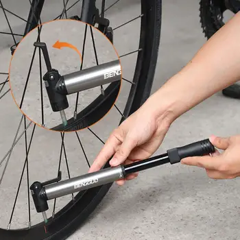 Велосипедный насос с храповым ключом Портативный мини-велосипедный насос с храповым ключом из алюминиевого сплава для шин шоссейных горных велосипедов Bmx