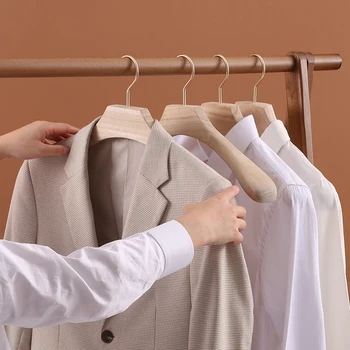 Вешалка-органайзер из дерева для гардероба, широкие плечи, прочные вешалки для подвешивания рубашек, футболок, блузок