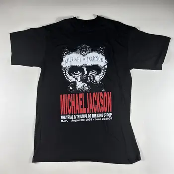 Винтажная рубашка 2009 RIP Michael Jackson Размер XXL с длинными рукавами