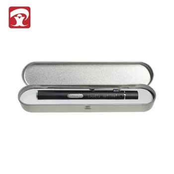 Высококачественная оптическая ручка-фонарик с двойным источником света в металлическом корпусе PT-3