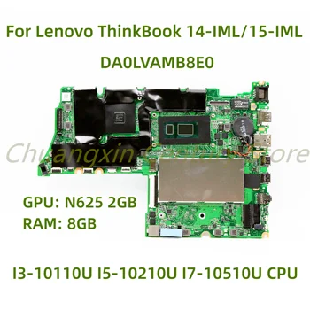 Для Lenovo ThinkBook 14-IML/15-IML материнская плата ноутбука DA0LVAMB8E0 с I3-10110U I5-10210U I7-10510U процессор N625 2 ГБ GPU Оперативная память: 8 ГБ