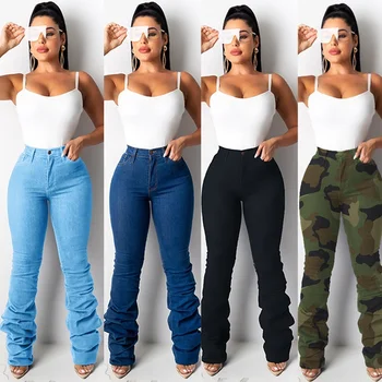 Женские джинсы больших размеров, шикарный дизайн, джинсы-стрейч с карманом, джинсы-карго с высокой талией, женская уличная одежда