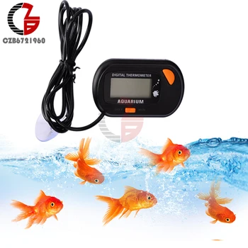 ЖК-цифровой аквариумный термометр, термометр для аквариума, водонепроницаемый датчик, зонд и присоска для инкубаторов для рептилий