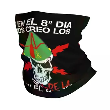 Испанский легион, зимняя грелка для шеи, женский ветрозащитный шарф-обертка для лица для пеших прогулок, гетры с гербом Испании, повязка на голову