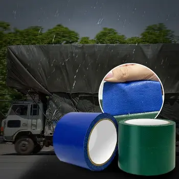 клейкая брезентовая лента высотой 5 м x 8 см, водонепроницаемая Клеенка для тента грузовика, ткань для очистки, Ремонтная Латающая лента