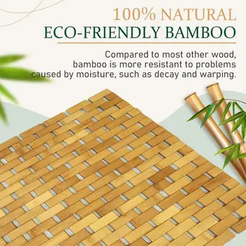 Коврик для ванной для СПА-кухни Simple Nature Wood, бамбуковый коврик для ванной, твердый противоскользящий коврик для ванной с бамбуковым ковриком для душа
