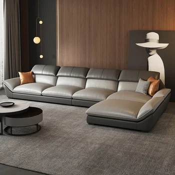 Кожаные диваны для гостиной Современный Модульный диван Акцентные Диваны для гостиной Скандинавские роскошные диваны Para El Hogar Мебель для дома