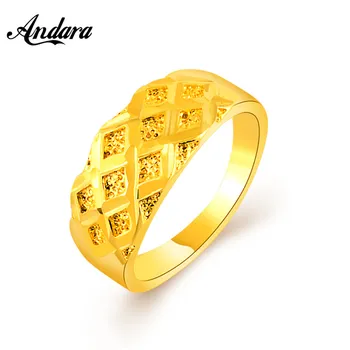 Кольца круглой формы из 24-каратного золота высшего качества для женщин/мужчин