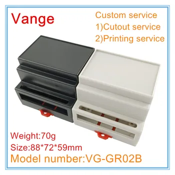 Корпус электроники на din-рейке Vange 88 * 72 * 59 мм ABS пластиковая проектная коробка Коробка для розетки печатной платы