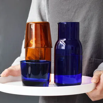 Красочные наборы чашек для бутылок с водой из Японского прозрачного термостойкого стекла, чашка для холодного горячего чайника, чашка для цветочного чая, кофе, соков, Стеклянная чашка
