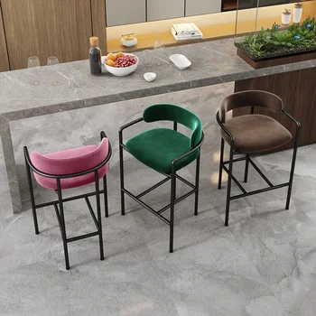 Кухонные эргономичные Роскошные обеденные стулья с подлокотниками в скандинавском стиле, минималистичный, обалденный винтажный стул для отдыха, Высокая мебель для дома Silla Nordica