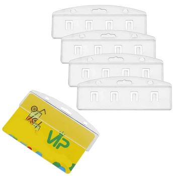 Легкая Рабочая карточка Прозрачная Пластиковая крышка Футляр для карт Держатель бейджа для салфеток ID-карт