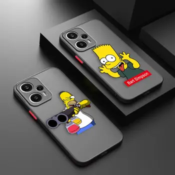 Матовый чехол для Redmi NOTE 12 11 10 11S 10S 9 9S 9T 8 7 6 5 PRO PLUS 4G 5G PC Case Funda Coque Shell Cover TV Play The S-Simpsons