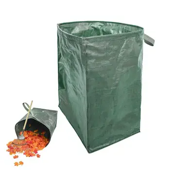 Мешок для сбора мусора, Водонепроницаемый мешок для садового мусора с ручкой, Переносное Складное мусорное ведро для садовых листьев