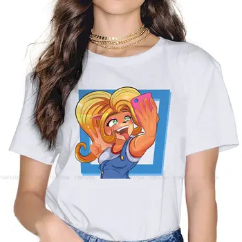 Милая футболка Coco для девочек Crash Bandicoot Game Tees Harajuku Женская футболка с мягким рисунком Оверсайз