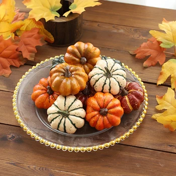 Мини-искусственный декор из тыквы на Хэллоуин, имитация овощей, поделки, украшения для домашней вечеринки на Хэллоуин, реквизит, урожай на ферме