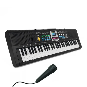 многофункциональная электронная клавиатура с 61 клавишей, детское цифровое электрическое пианино, микрофон, электронный клавишный инструмент для начинающих