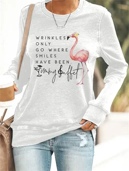 Модная Женская футболка С буквенным принтом Animal Smile, Повседневная Универсальная Толстовка С Круглым вырезом, Универсальный Топ