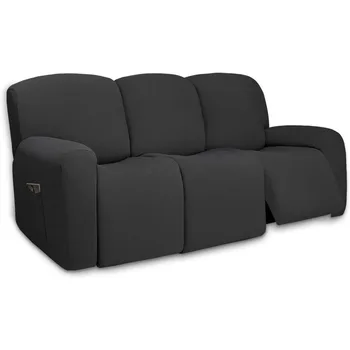 Моющийся Спандекс Защита для мебели с откидывающейся спинкой для детей Раскладной диван для гостиной Домашние животные (диван с откидывающейся спинкой Темно-серый) Диваны-кровати