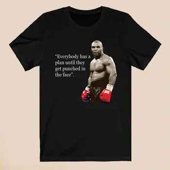 Мужская футболка с цитатами Железного Майка Тайсона, повседневная хлопковая футболка с круглым вырезом и коротким рукавом
