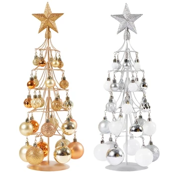 Настольные металлические гирлянды для рождественской елки, стильный праздничный декор G5AB