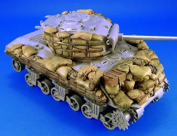 Неокрашенный комплект 1/35 Sherman M4A3 Комплект брони из мешка с песком не включает фигурку танка Историческую фигуру Комплект смолы модель