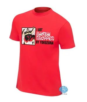 Новая мужская ретро винтажная футболка WWF Yokozuna I Got Banzai Dropped Finisher