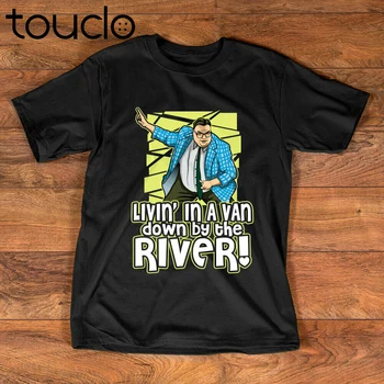 Новая футболка Living In A Van Down By The River | Matt Foley Saturday Night Live Film Унисекс S-5Xl Xs-5Xl Подарок на заказ