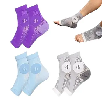 Носки для невропатии стоп, 3 пары поддерживающих носков без пальцев, дышащие тонкие спортивные носки, удобные носки для лодыжек При повреждении нерва, лодыжки
