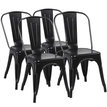 Обеденный стул BOUSSAC MART, набор из 4 штук, черный